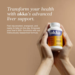 AKKA bottle against clean background shows gluten-free and dairy-free formula.