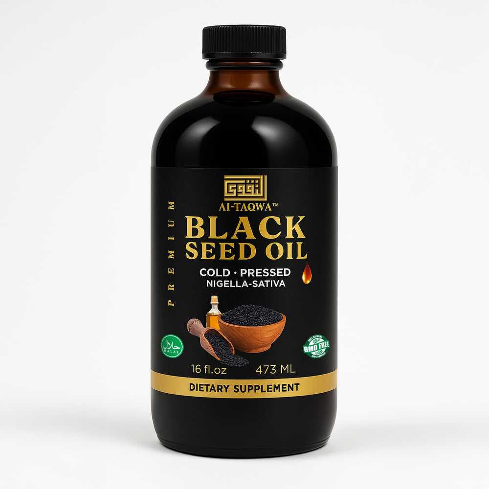 AL-TAQWA Black Seed Oil bottle for daily wellness rituals.
