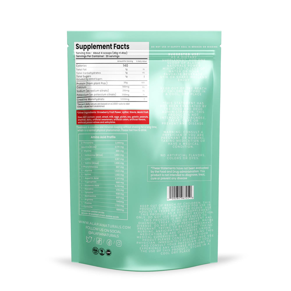 Alafia Naturals clear vegan protein scoop for quick clean mix
