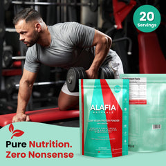 Alafia Naturals ingredients bowl emphasizes dairy free plant based formula