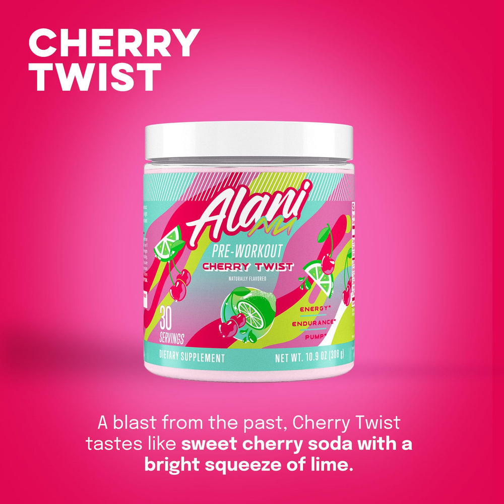Alani Nu 200mg caffeine energy blend supports steady performance.