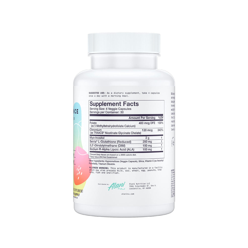 Alani Nu Balance capsules-closeup features softgel texture for steady energy and focus.