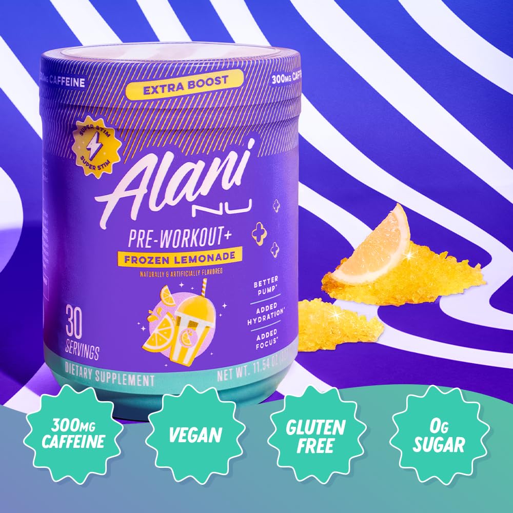 Alani Nu Pre Workout+ Hawaiian Shaved Ice flavor energizes sessions