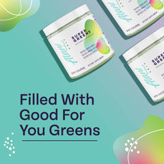 Alani Nu Super Greens Wild Berry ingredients visual emphasizing greens blend.