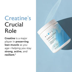 Close-up of Alaya Naturals micronized creatine powder texture