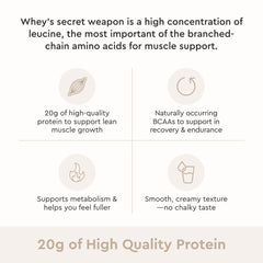 Alaya Naturals vanilla whey pours into a glass for smooth mixing.