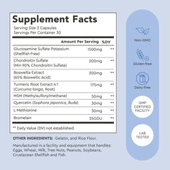 Alaya Naturals Joint Support non-GMO seal communicates clean label commitment.
