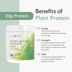 Alaya Naturals pea hemp sprouted rice blend close-up, highlighting complete amino acid profile for everyday energy