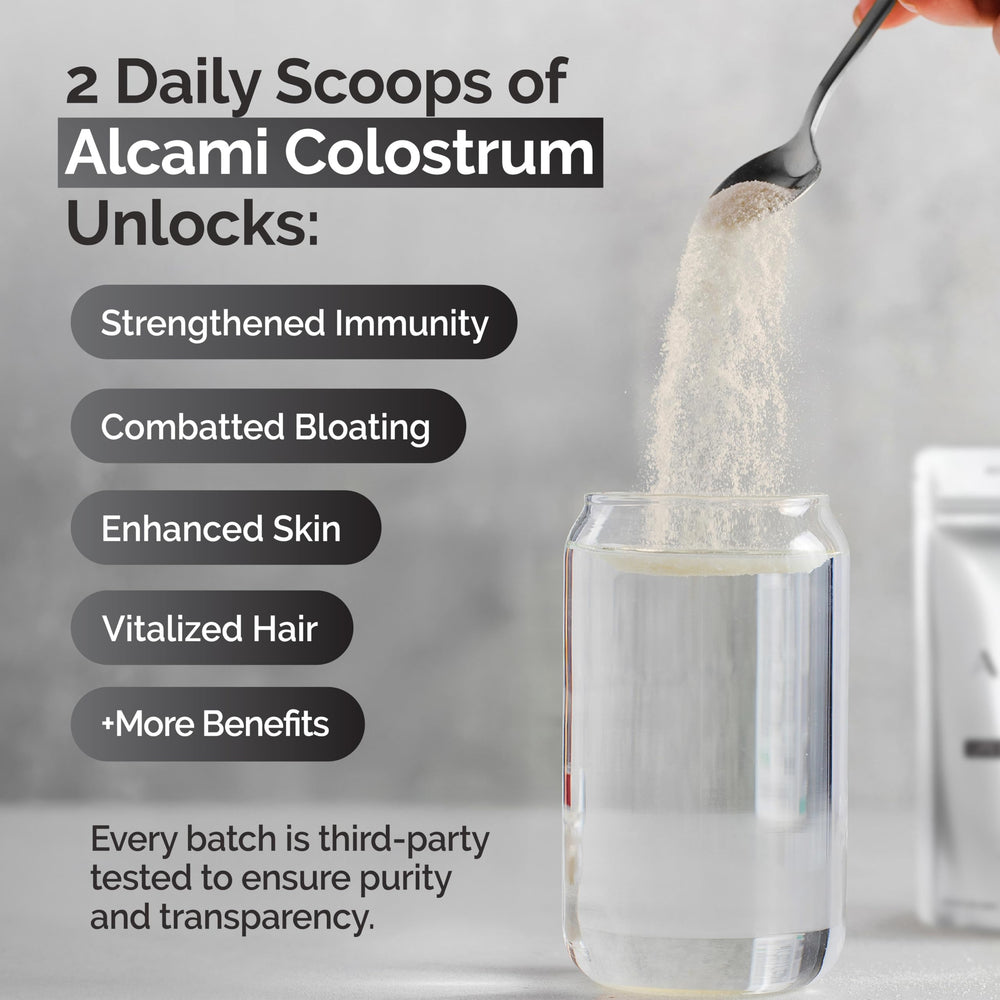 alcami elements immune support visual illustrates gut health and recovery.