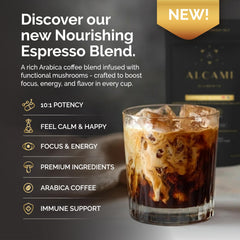 Alcami Elements Mushroom Espresso Coffee Cup highlighting creamy texture
