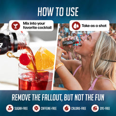 Alcohol Armor Recovery Shot ingredients—DHM and milk thistle for potential liver support.
