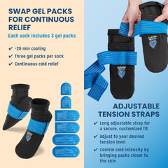 Aleana Health tension strap closeup showing adjustable fit for cooling intensity