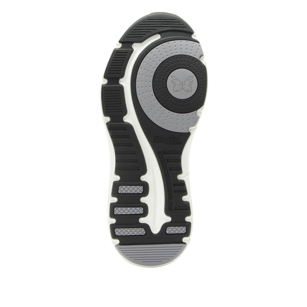 Alegria Rok N Roll ink outsole with mudguard illustrating durable protection for daily shifts