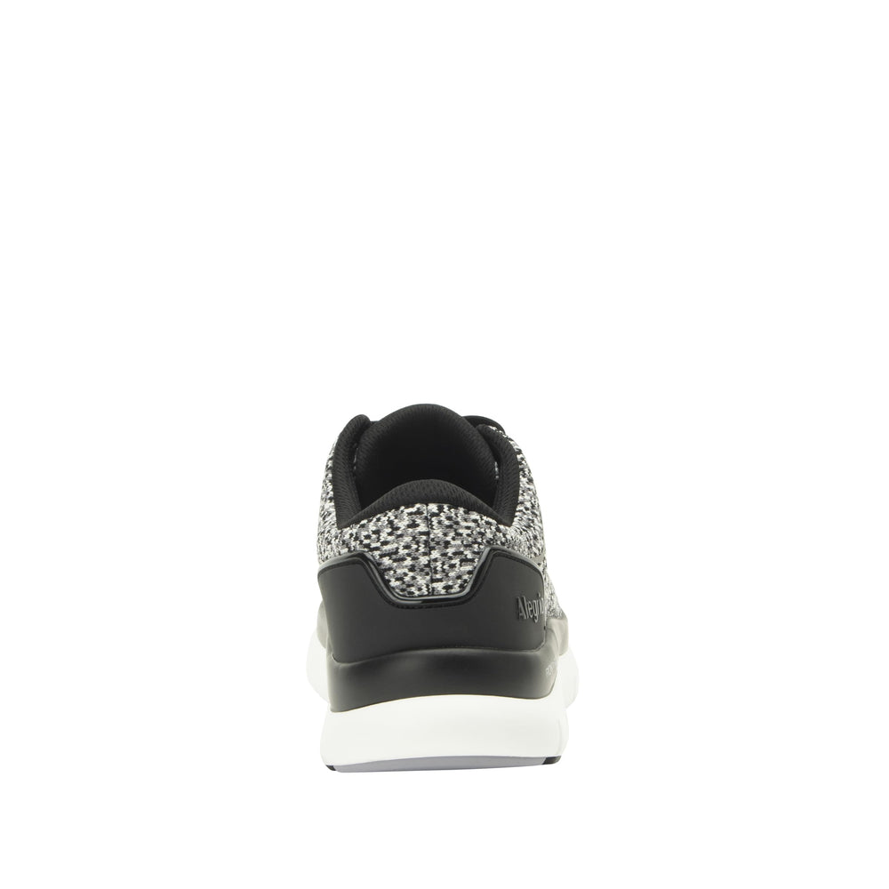 Alegria Rok N Roll 2 Ink heel detail emphasizes durable, slip-resistant outsole on varied surfaces