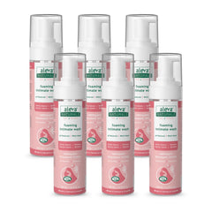 Aleva Naturals Foaming Intimate Wash bottle with pump for gentle daily cleansing.