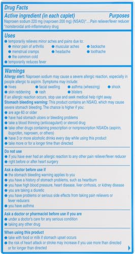Graphic illustrating a 12-hour dosing window for Aleve caplets