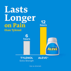 Person holding Aleve bottle for on‑the‑go use