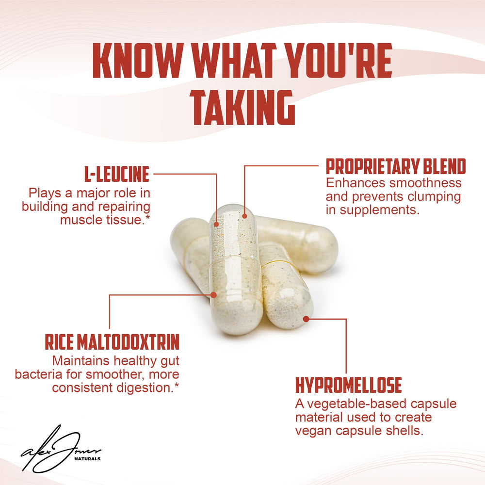 Alex Jones Naturals label detail showing vegan, non-GMO formula and 40B CFU.