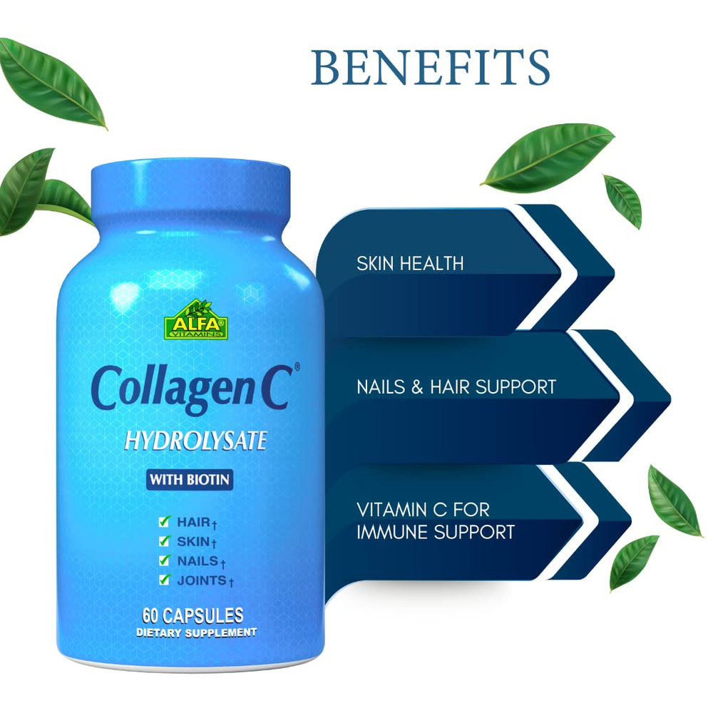 ALFA VITAMINS CollagenC USA-made quality seal reinforcing authenticity.
