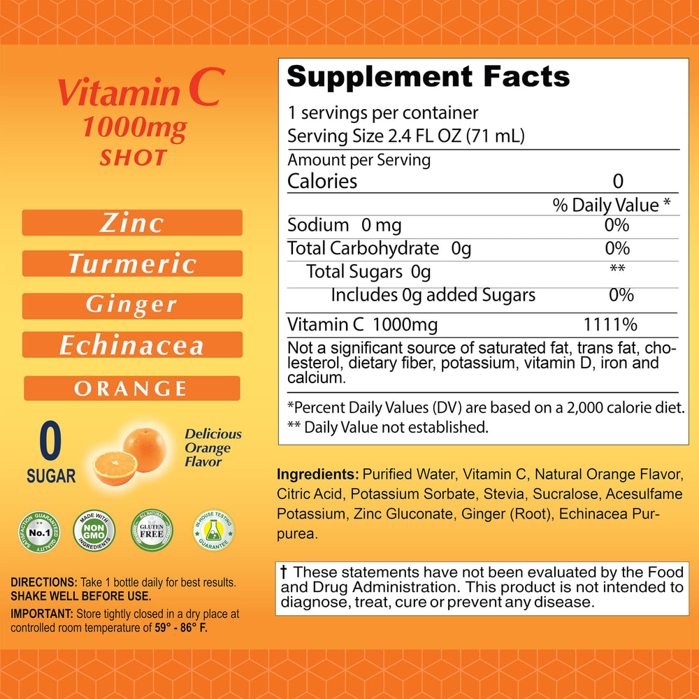 ALFA VITAMINS Vitamin C Shot 80-pack bulk option for frequent use.