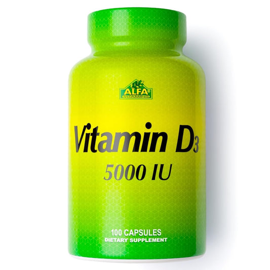 ALFA VITAMINS Vitamin D3 1000 IU bottle supports immune health and daily wellness.