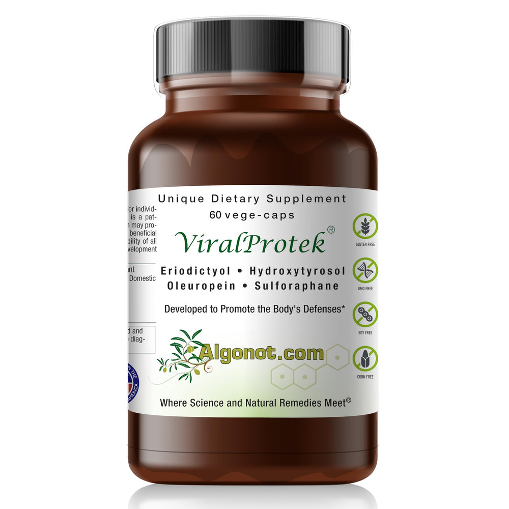 Algonot ViralProtek bottle pour demonstrates convenient daily immune support