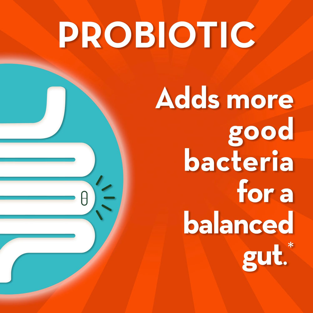 Align Probiotic Digestive De-Stress capsules-closeup with Ashwagandha blend.