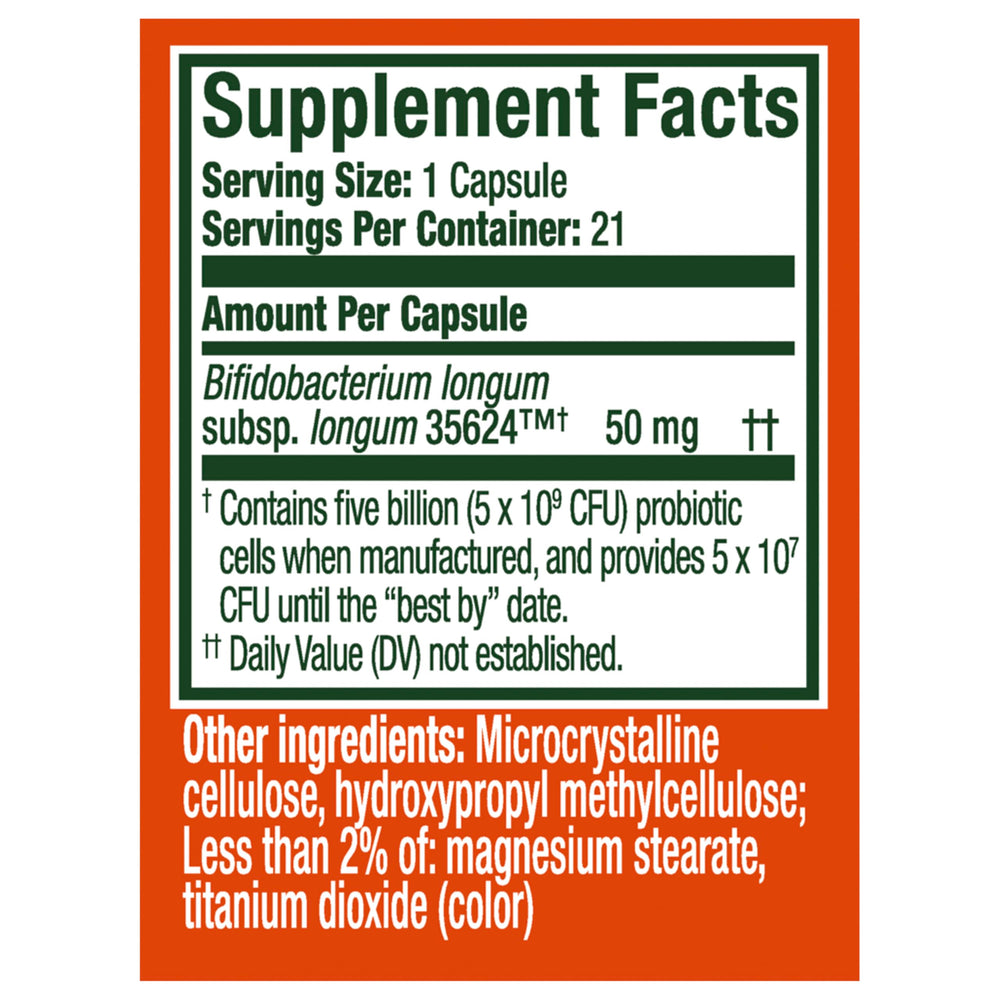 Swallowing Align Probiotic Extra Strength capsule for simple daily intake.