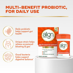 Align Probiotic label close-up highlights the Bifidobacterium 35624 strain.