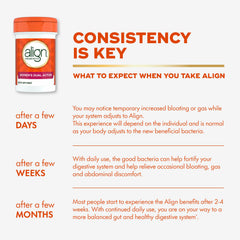 Desiccant bottle helps preserve probiotic potency.