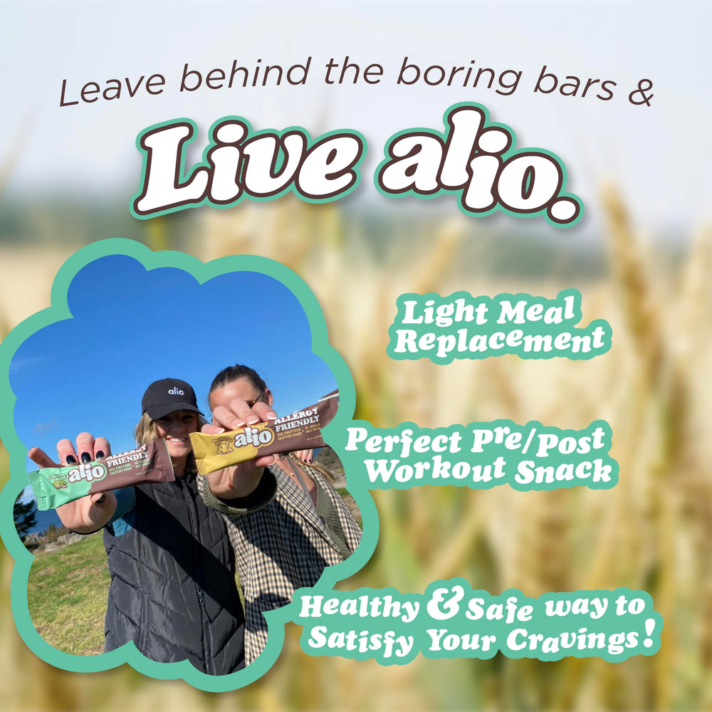 Alio Choco Mint packaging emphasizing allergen-free, vegan ingredients.
