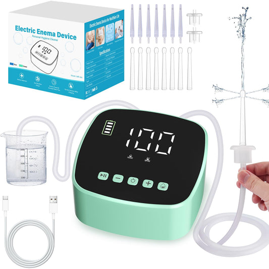 Alitake Enema Kit with LCD display for clear flow and battery status