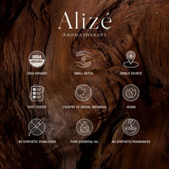 Alizé Patchouli Oil ideal for diffusers to create a calming ambiance.