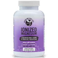Alkaline for Life ionized magnesium glycinate capsules provide gentle daily support