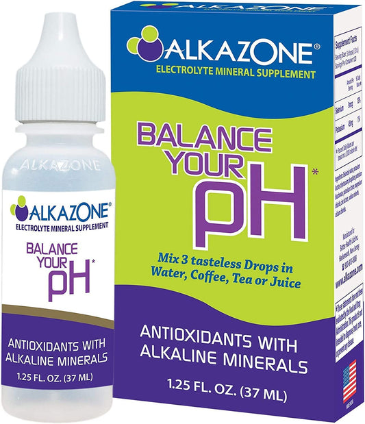 AlkaZone water drops bottle for daily hydration with mineral balance