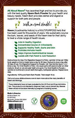All About Neem neem bark powder added to tea or smoothie for daily care
