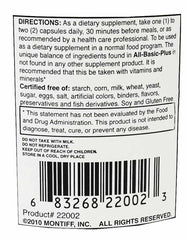 All Basic Plus advanced amino acid formula label close-up showing L-Tryptophan addition
