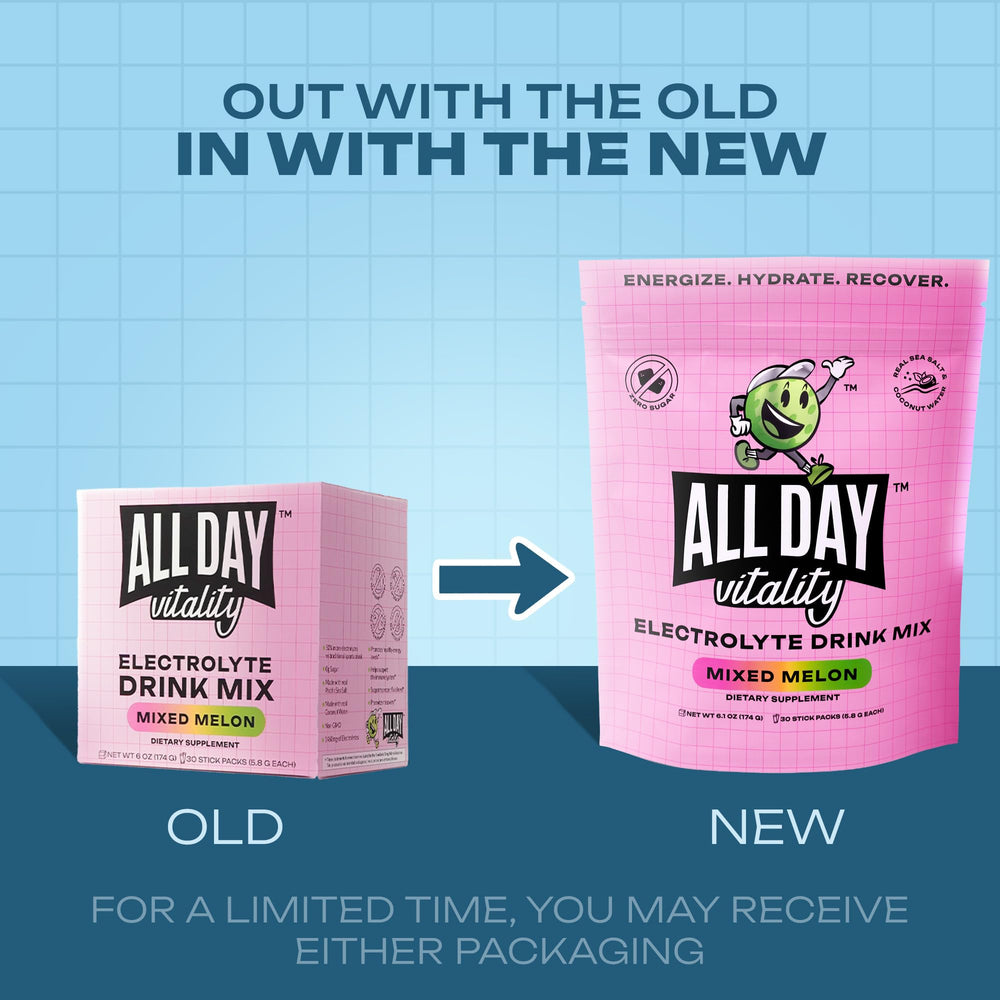 ALL DAY Vitality drink stick mixed melon pour, for quick on-court hydration and refuel
