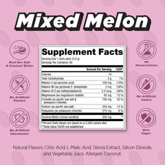 ALL DAY Vitality pickleball electrolyte packets, back view, highlighting ingredients and sugar-free formula
