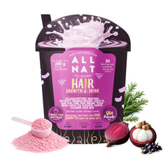 ALL NAT Hair Growth & Shine bottle pour for daily vitality