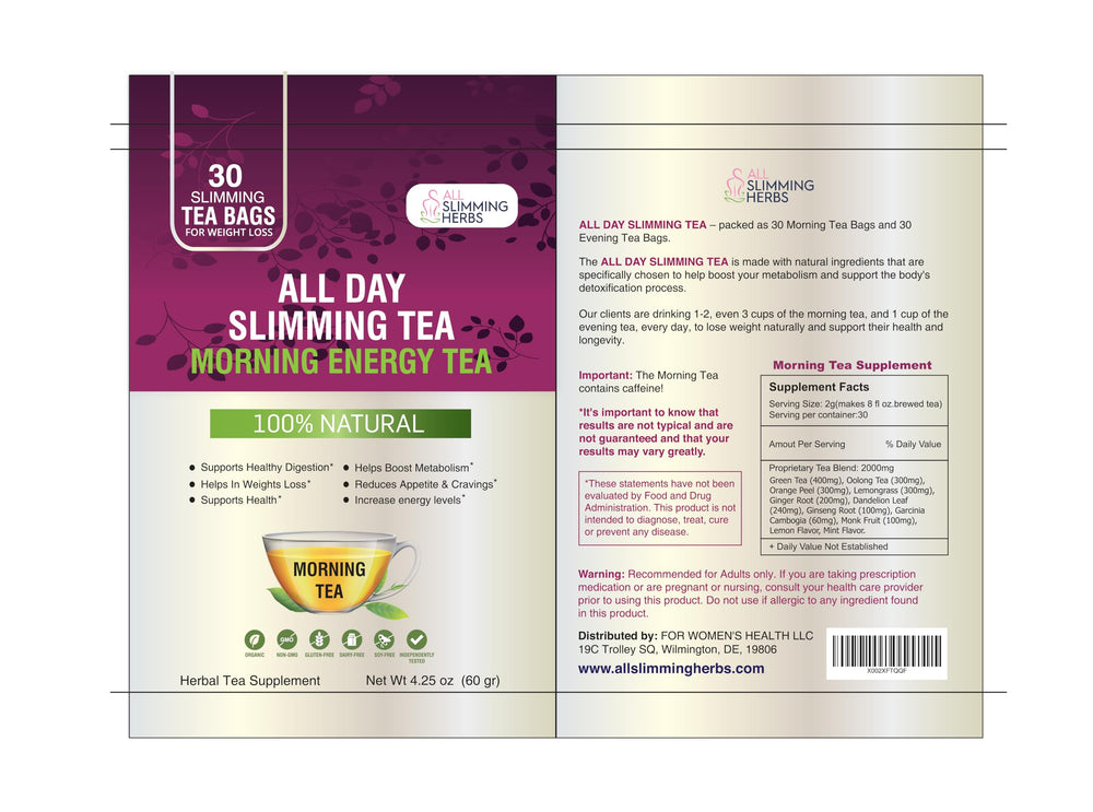 All Slimming Herbs Daytime Tea brewed cup with inviting aroma