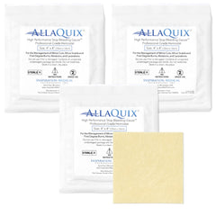 AllaQuix gauze 2x2 pack ready for portable wound care.