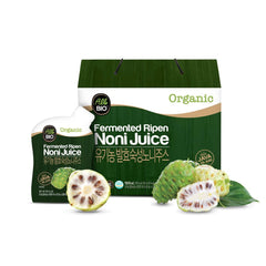 ALL BIO Java Noni bottle close-up highlighting organic fermentation for rich flavor.