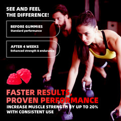 Allcoovita Creatine Gummy GMP-tested seal signals quality and safety.