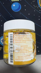 Allcoovita pineapple-flavored soft chews close-up highlighting gummy texture for easy chewing.