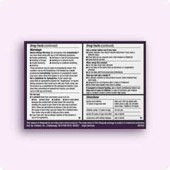 Back of Allegra Hives three-pack shows dosage details for easy use.