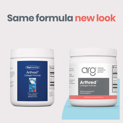 Allergy Research Group Arthred powder dissolving in glass for easy daily skin and joint nourishment.
