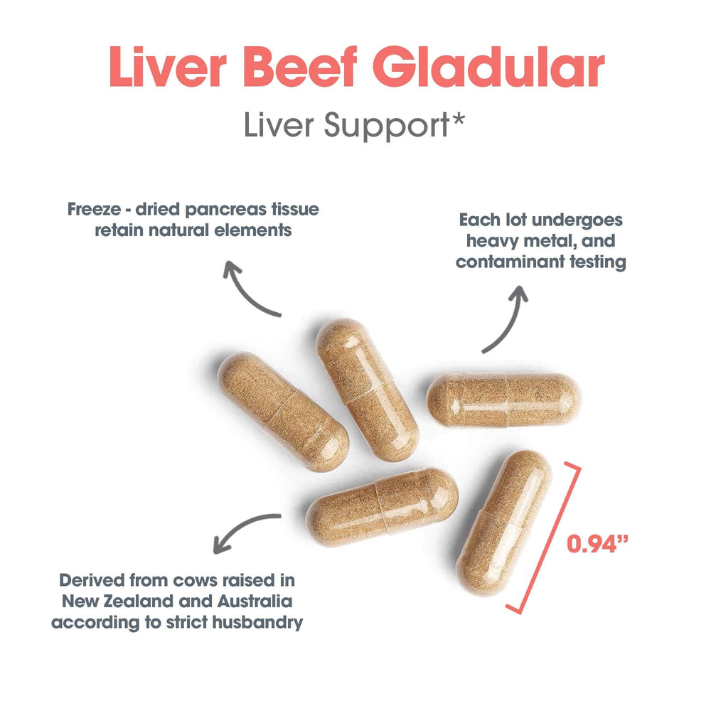 Beef liver 1000mg label close-up from Allergy Research Group.