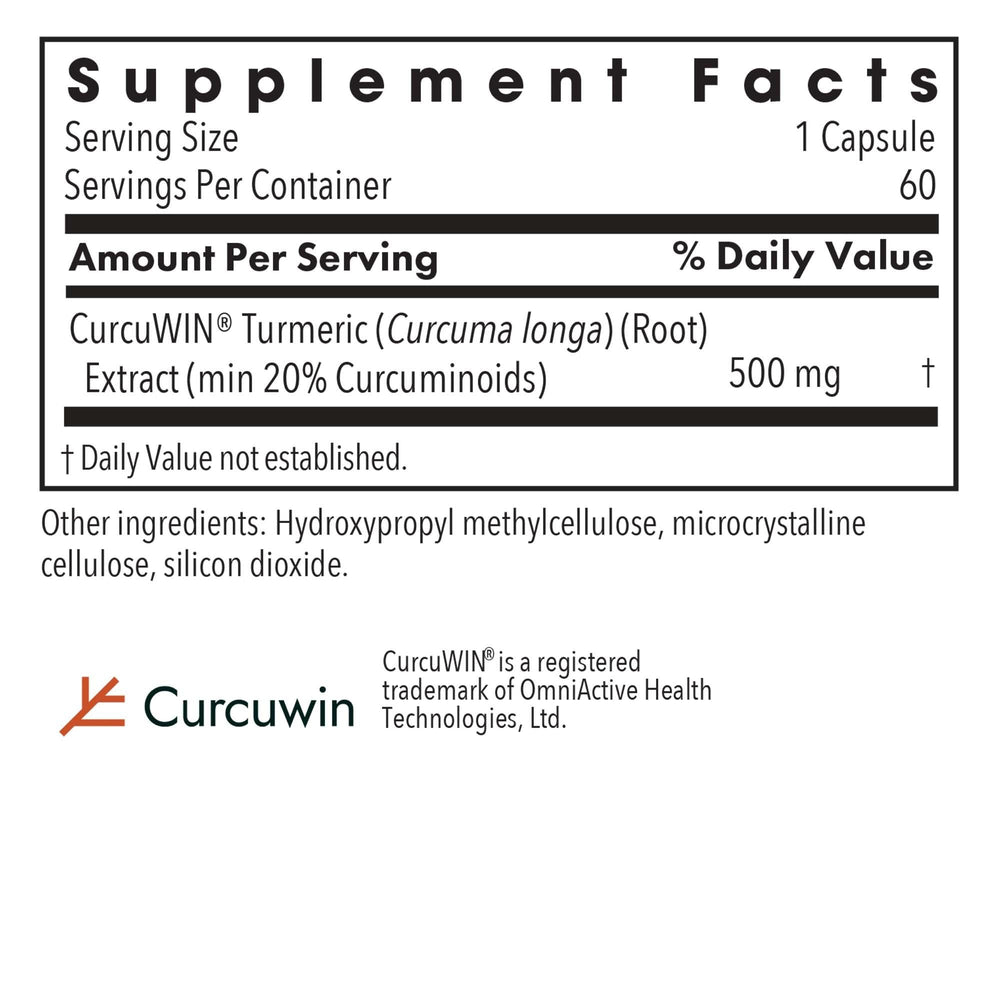 CurcuWIN 500 capsules by Allergy Research Group with high bioavailability