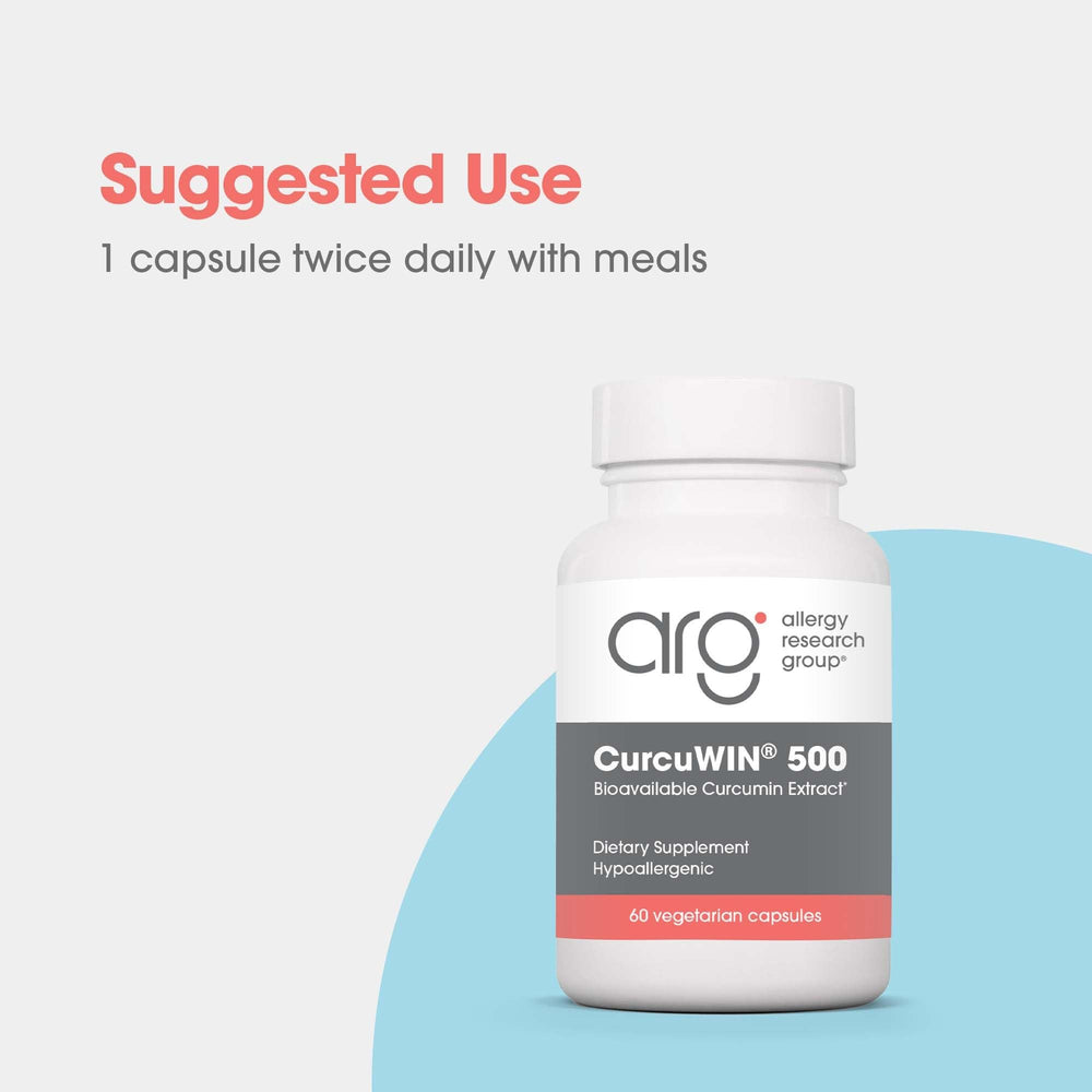 Turmeric extract focus in CurcuWIN 500 from Allergy Research Group